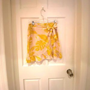 Pink and Yellow Floral Skirt